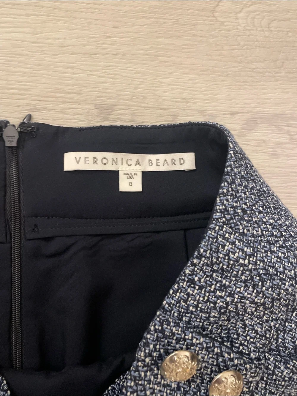 Veronica Beard Blue Tweed Arezzo Mini Skirt ~ 8 ~